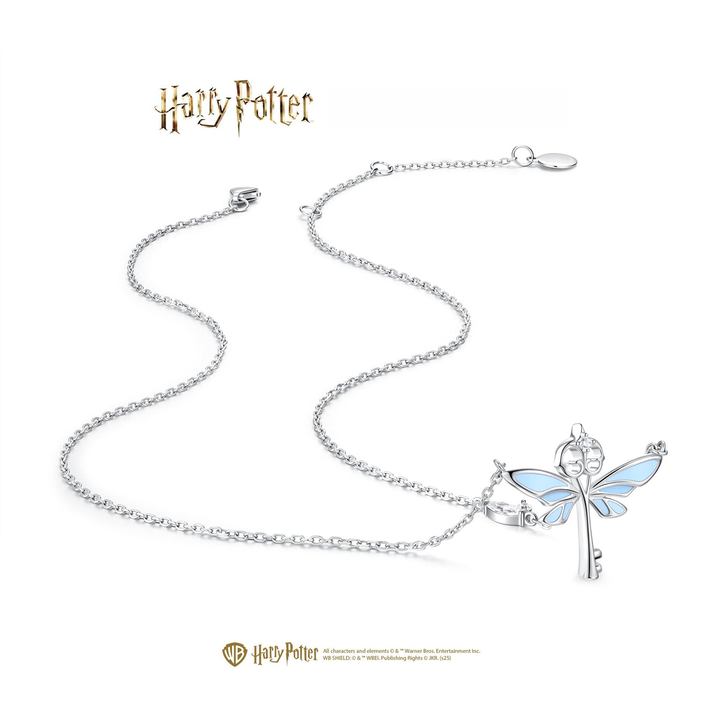 Harry x Celouraco Flying Keys Sterling Silver Necklace Glow-in-the dark Design