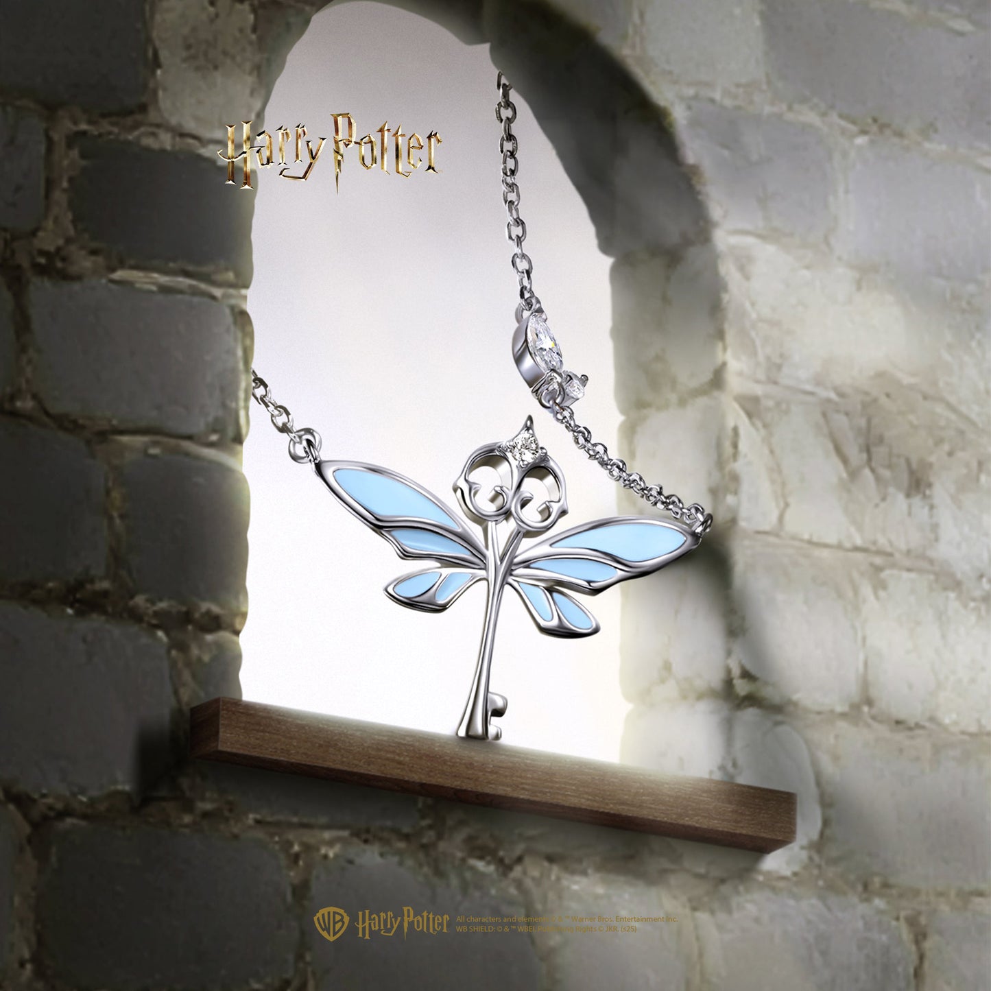 Harry x Celouraco Flying Keys Sterling Silver Necklace Glow-in-the dark Design