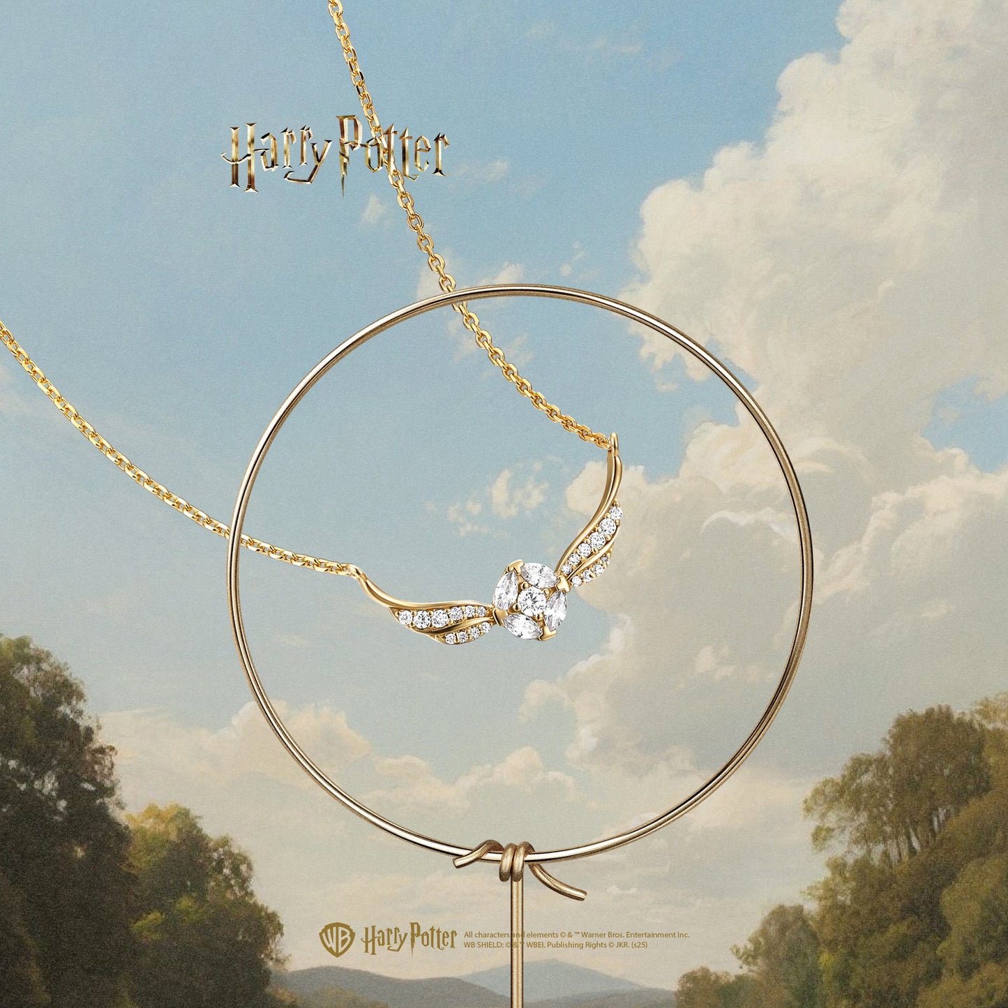Harry x Celouraco Golden Snitch Sterling Silver Necklace