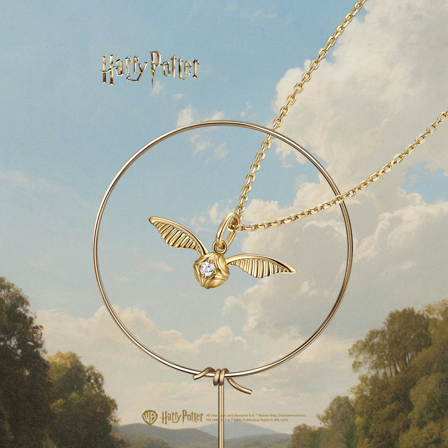 Harry x Celouraco Golden Snitch Sterling Silver Necklace
