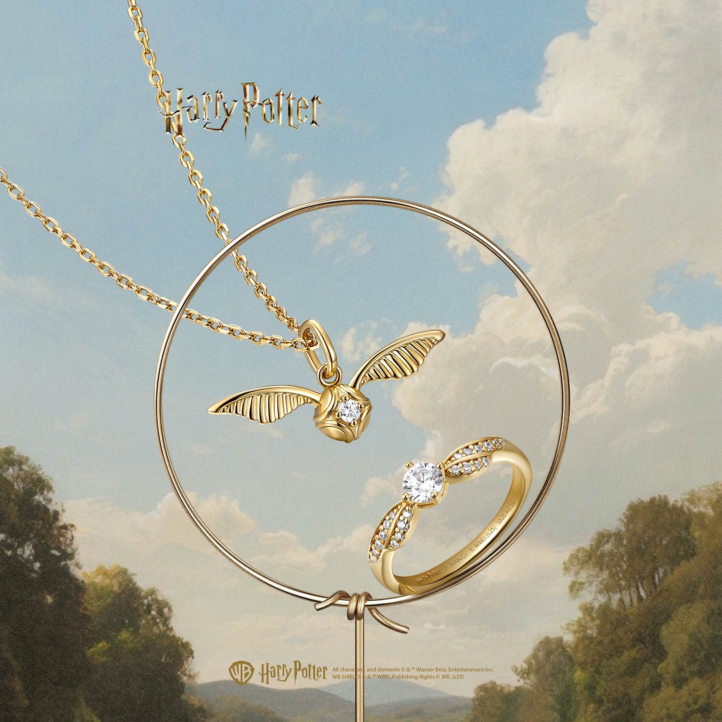 Harry x Celouraco Golden Snitch Sterling Silver Necklace
