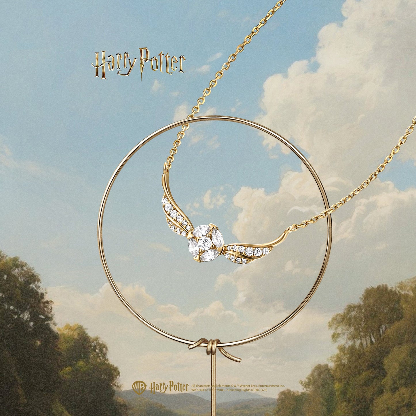 Harry x Celouraco Golden Snitch Sterling Silver Necklace