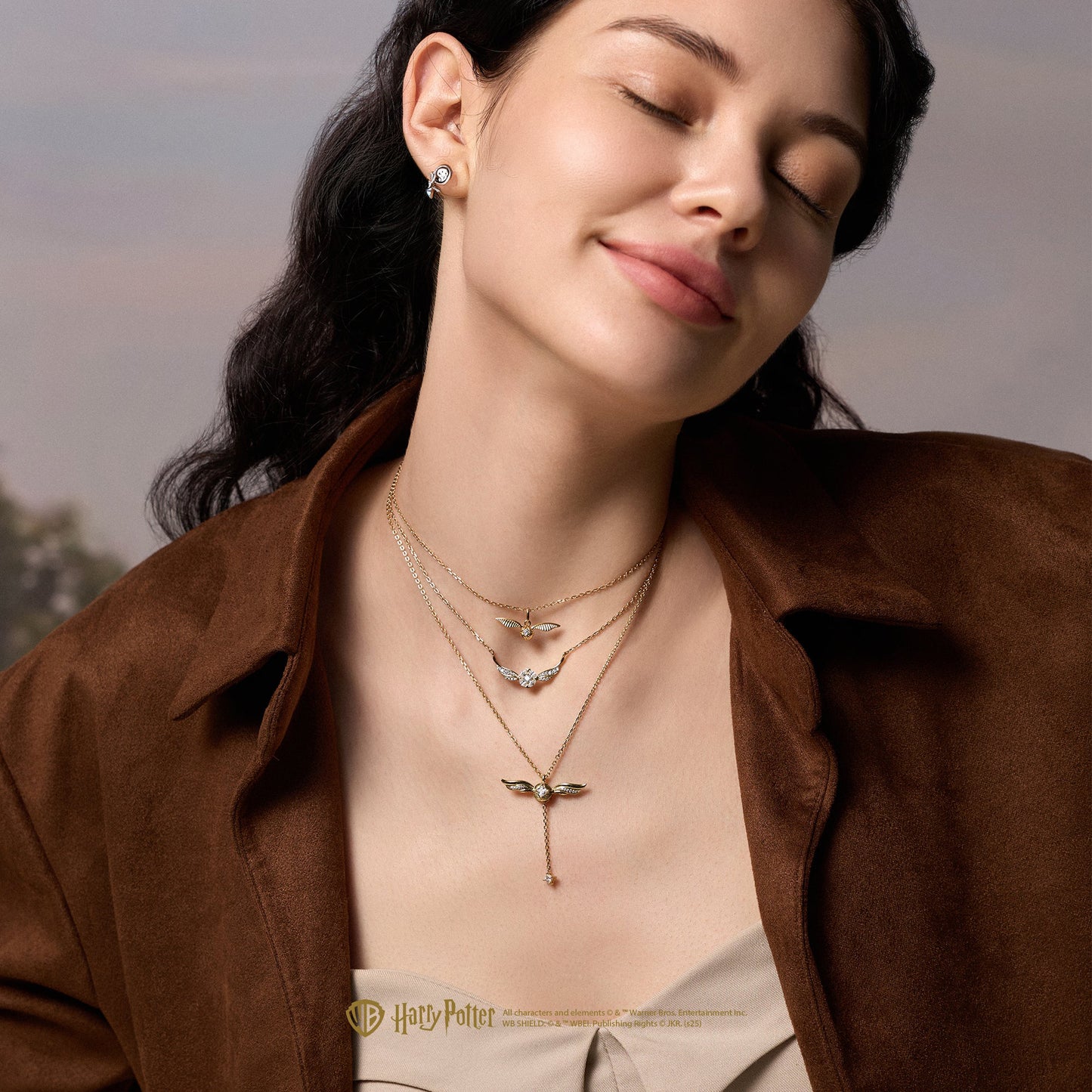 Harry x Celouraco Golden Snitch Sterling Silver Necklace