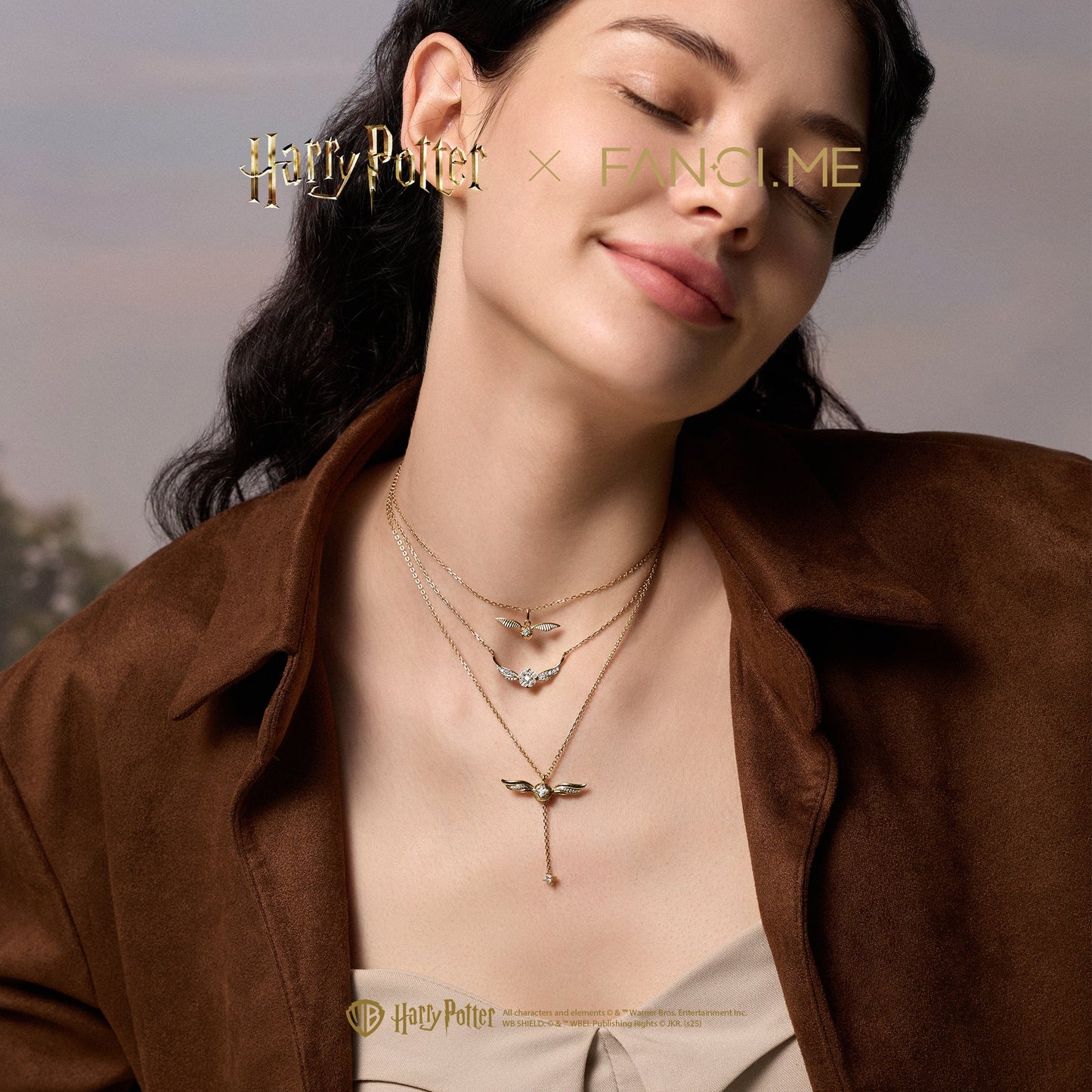 Harry x Celouraco Golden Snitch Sterling Silver Necklace